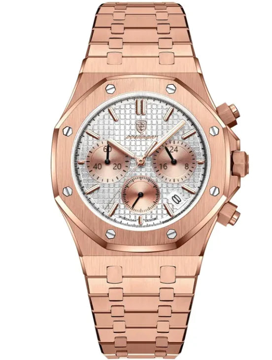 ⌚: Quartz Men's Watch - Classic Metal Construction Timepiece