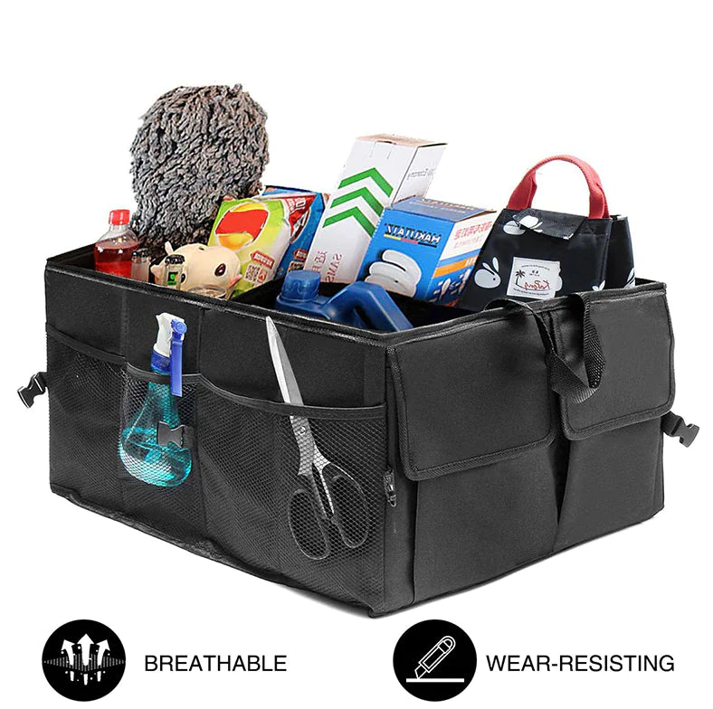 π 40L Trunk Cargo Organizer - Collapsible Car Storage Bin for SUV Truck