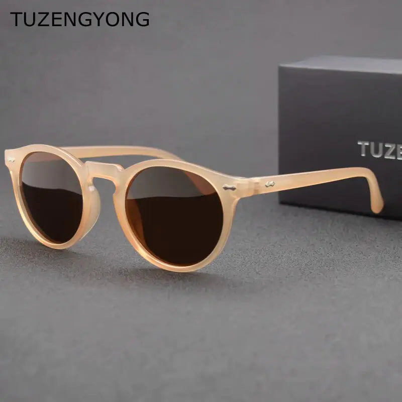 🕶️: Designer Polarized Round Lens Sunglasses - Effortless Chic Style