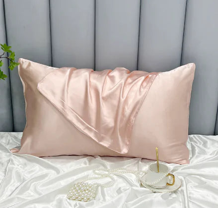 ❄️: Cooling Ice Silk Double-Sided Pillowcase - Temperature Regulating