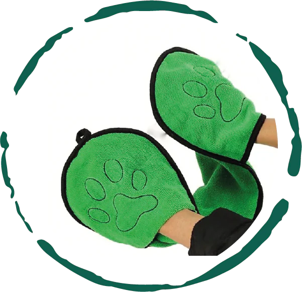 🐕 BeNat Pets Dog Bath Towel - Ultra-Absorbent Microfiber with Double Drop Pocket Design