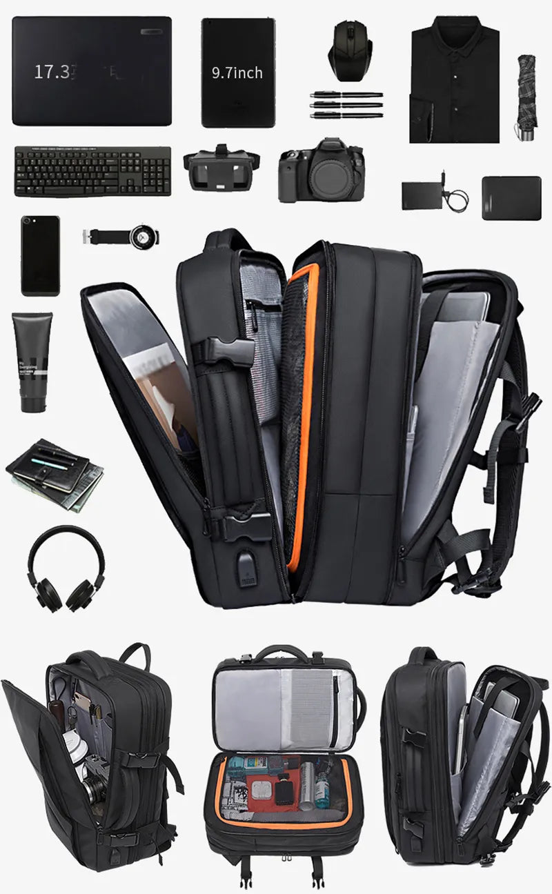 π: Foldable Waterproof Travel Backpack - Ultra-Portable Men's Adventure Pack