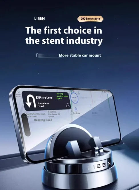 📱 Rotatable Mobile Phone Holder - 360° Car Dashboard Mount with Non-Slip Design