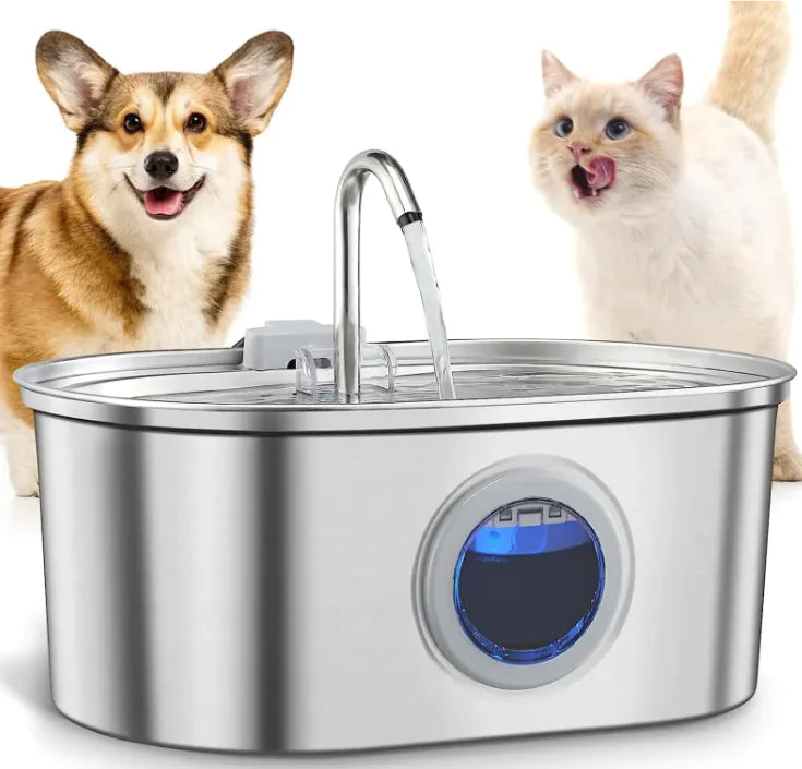 🥣: Pet Stainless Feeder - Hygienic Water Dispenser for Cats & Dogs