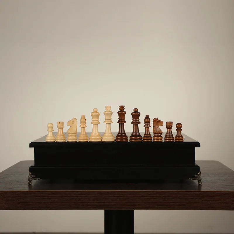 ♟️: Преміальний дерев'яний шаховий набір – фігури з витонченим різьбленням для навчання, змагань та домашнього декору