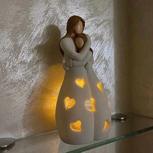 🕯️: LED Candle Holder Resin Decoration Statue - Mother's Day Gift