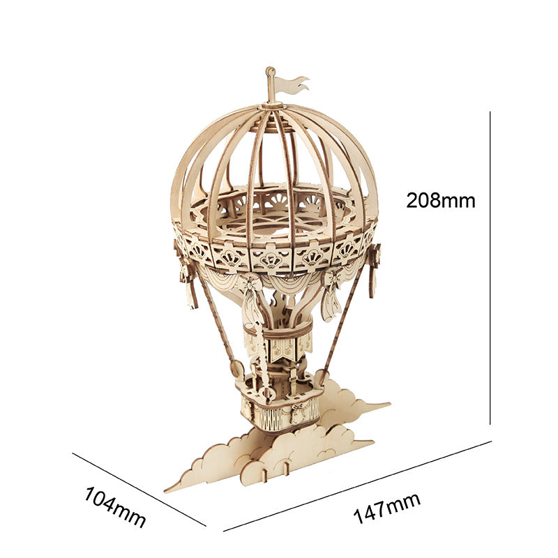 🎈: 3D Wooden Puzzle Model Kit | 4 Whimsical Designs