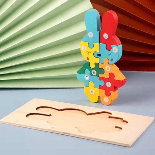🐘: 3D Animal Cartoon Puzzle Toy | Early Education Fun