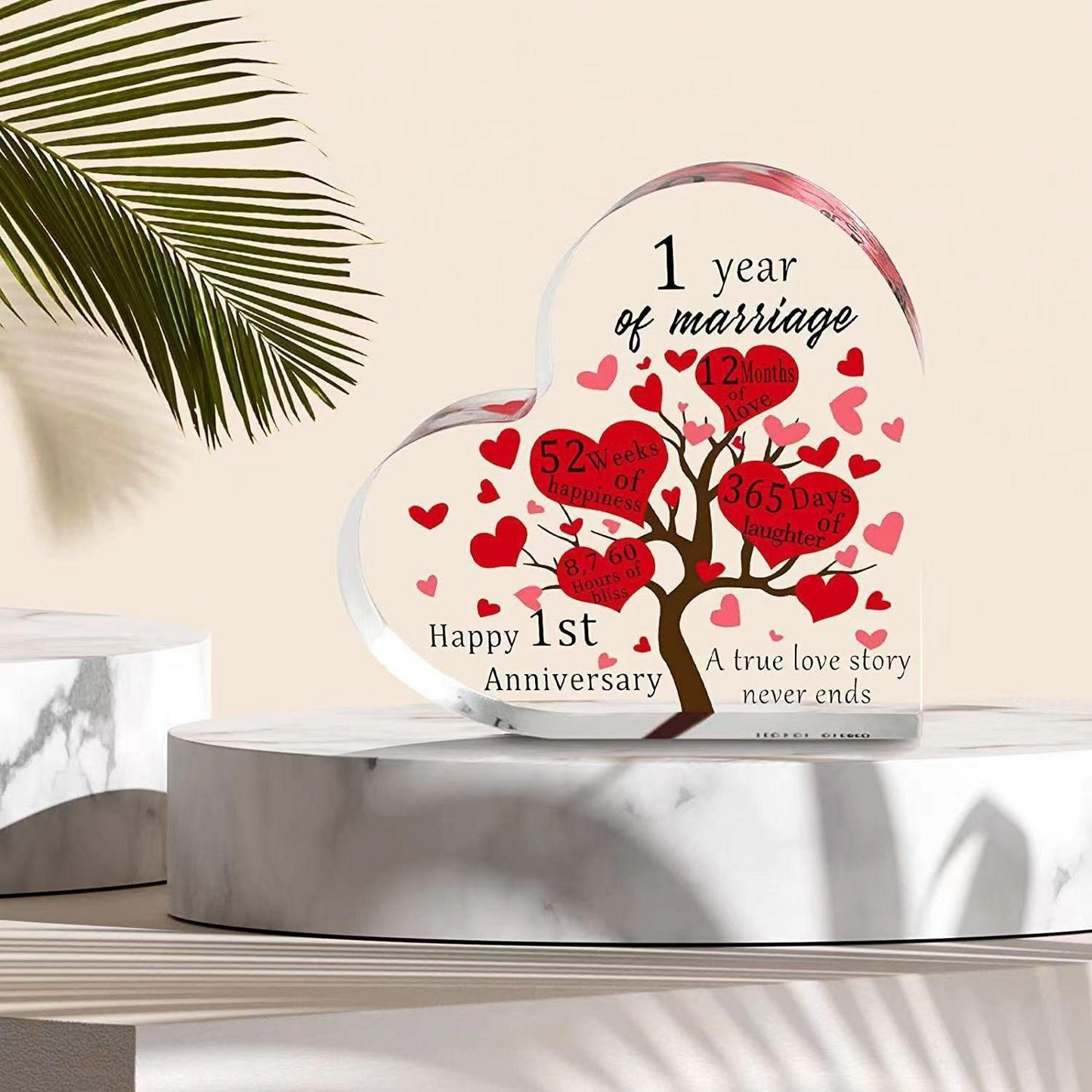 💝: Heart Acrylic Table Decor - Mother's & Father's Day Gift