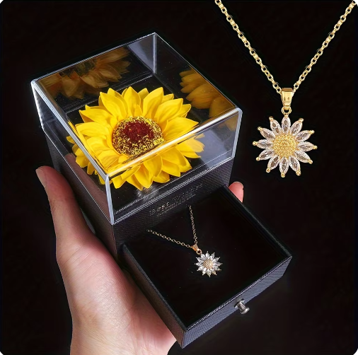 🌻: Sunflower Bloom Necklace - Mother's Day, Valentine's & Christmas Gift