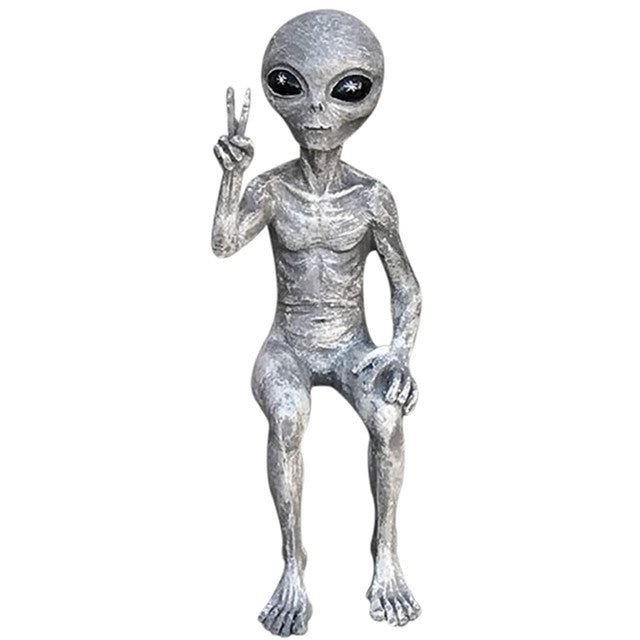 👽: Alien Statue Garden Figurine Set for Indoor/Outdoor Decor