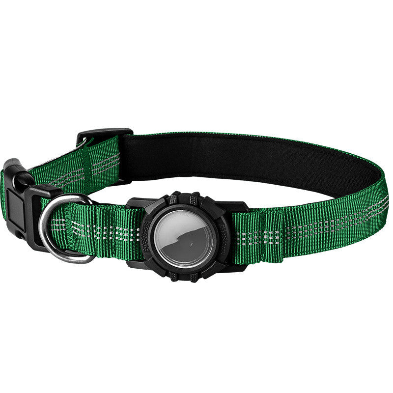 🐕: AirTag Dog Collar – Reflective Waterproof Collar with Transparent AirTag Cover