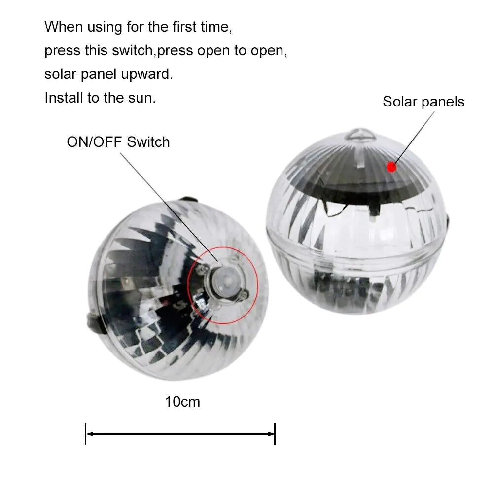 💡 Solar LED Floating Pool Light - RGB Color Changing Garden Pond Lamp