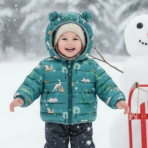 🧥: Cartoon Dinosaur Down Jacket for Kids 1-5 Years