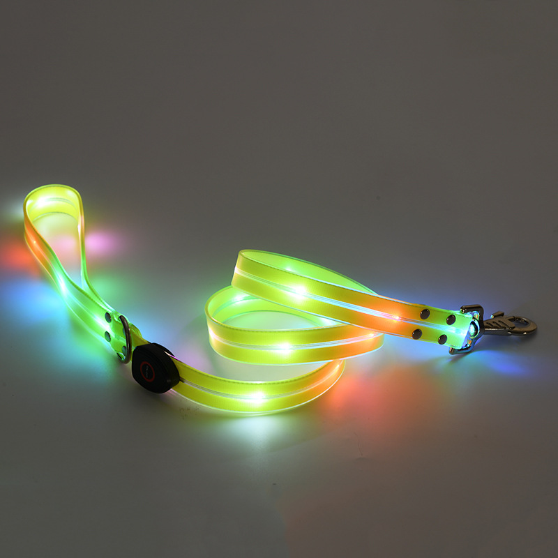 🐕: LED Rechargeable Pet Collar & Traction Belt – USB Glow Safety Set for Night Walks