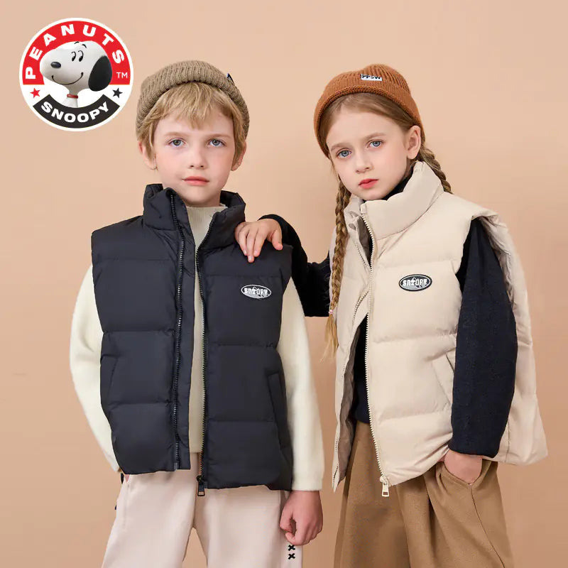🐶: Snoopy Kids Vest - Lightweight Down Winter Jacket