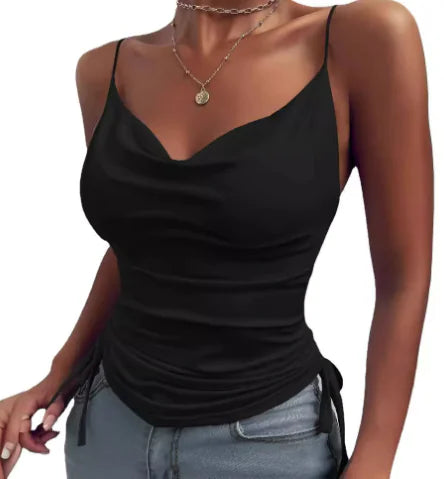 👗: V-Neck Spaghetti Strap Camisole Top for Women