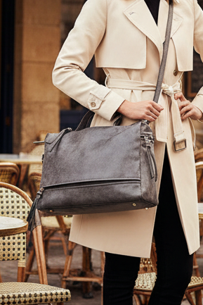 👜: Suede Motorcycle Tote Bag