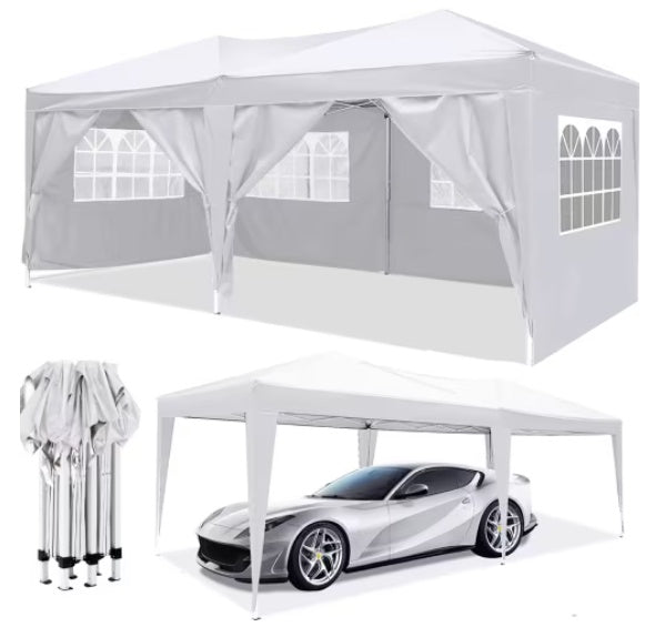 ⛺: 10'x20' Waterproof Party Folding Tent with Detachable Side Walls & Carry Bag
