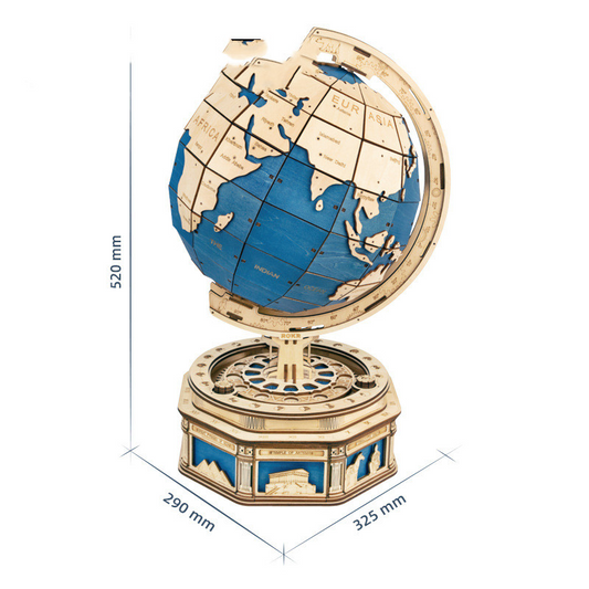 🔭: Wooden 3D Assembly Puzzle — Telescope & Globe Models | Educational Astronomy Kit for Kids & Adults
