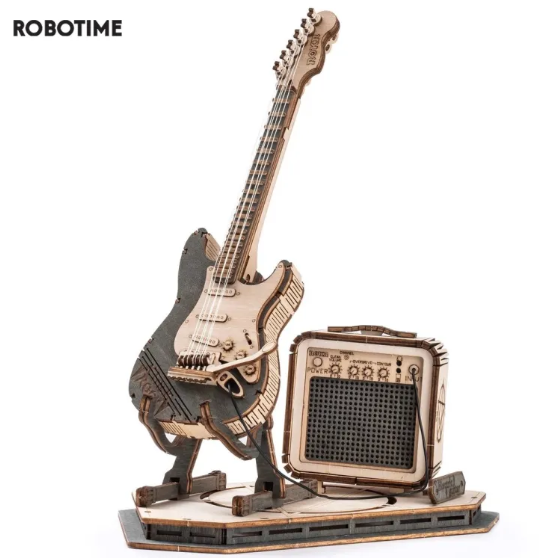 🎸: Robo Time Electric Guitar 3D Wooden Puzzle