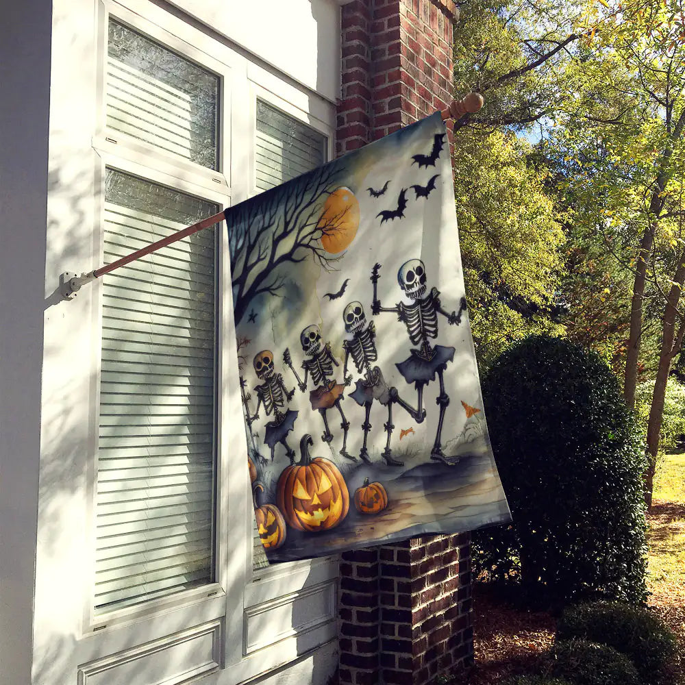 🎃: Dancing Skeletons Spooky Halloween House Flag