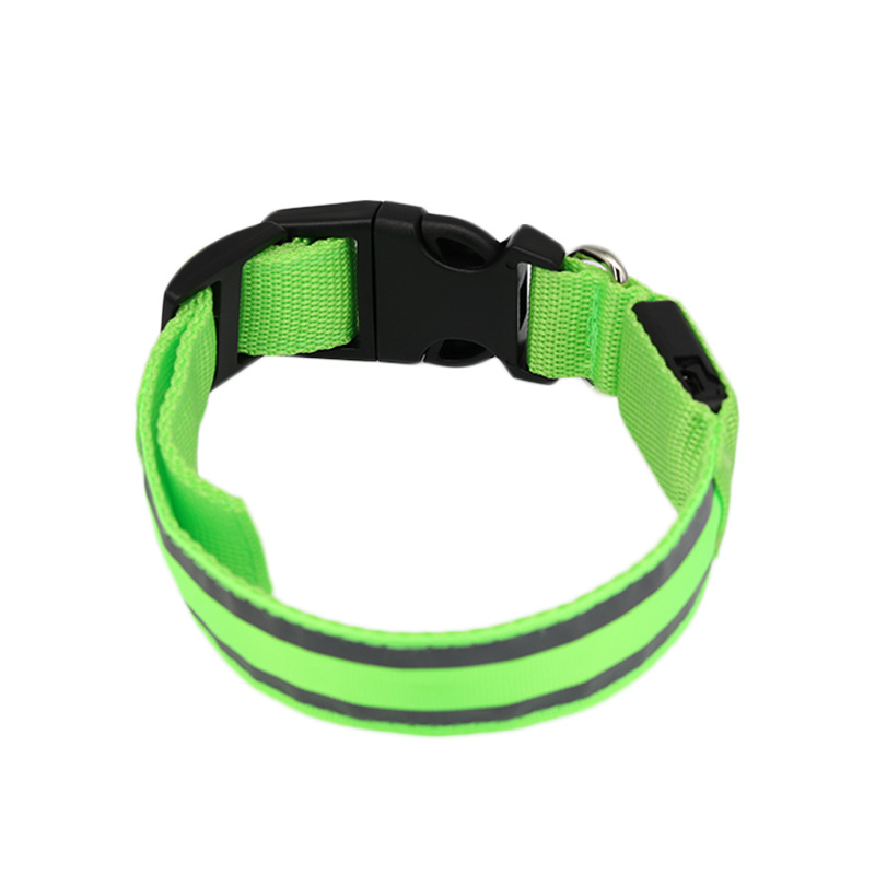 🐕: Anti-Lost LED Luminous Dog Collar – Rechargeable & Battery Reflective Safety Collar