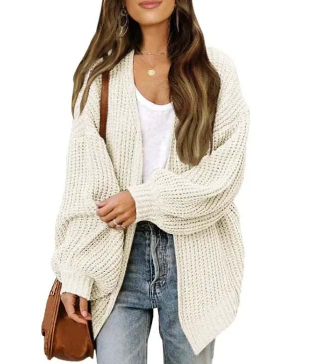 🧥: Loose Retro Sweater Coat Women's Mid-length Knitted Cardigan