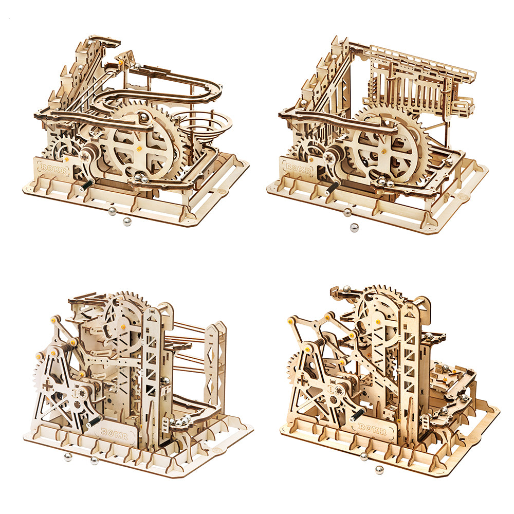 ⚙️: 3D Wooden Mechanical Coaster Puzzle | 4 Designs