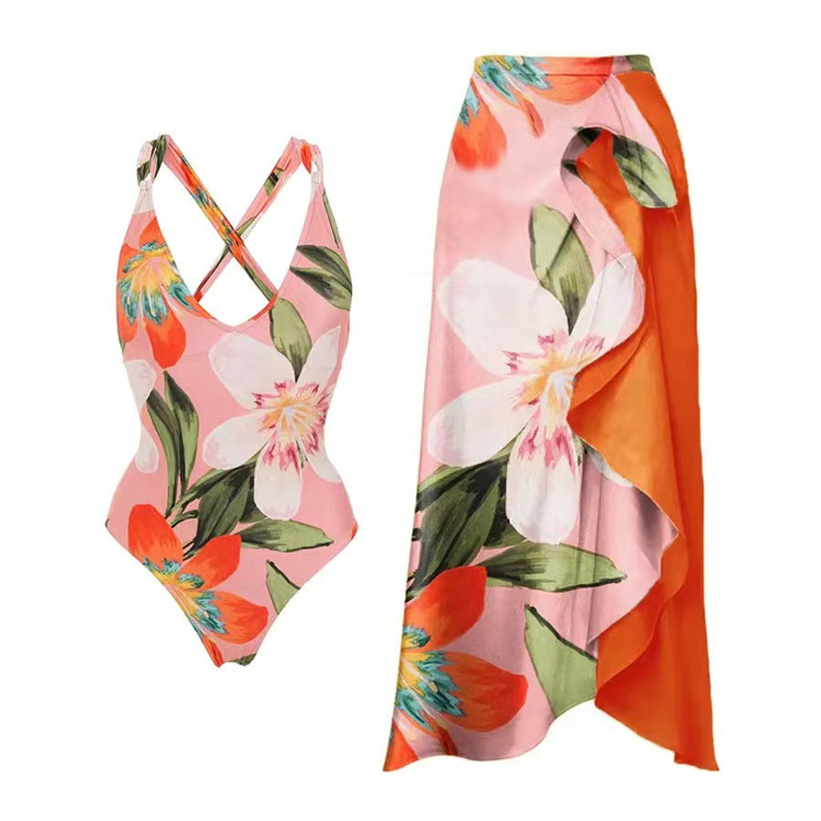 👙: Fashionable Sexy Two-Piece Swimsuit with Dress