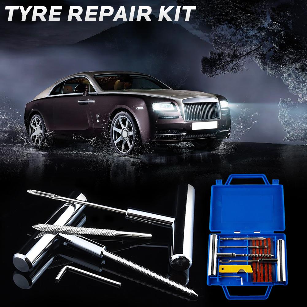 🏍️: Motorcycle & Electric Vehicle Tire Repair Tool Kit — Portable Flat Tire Fix Set with Metal Storage Box