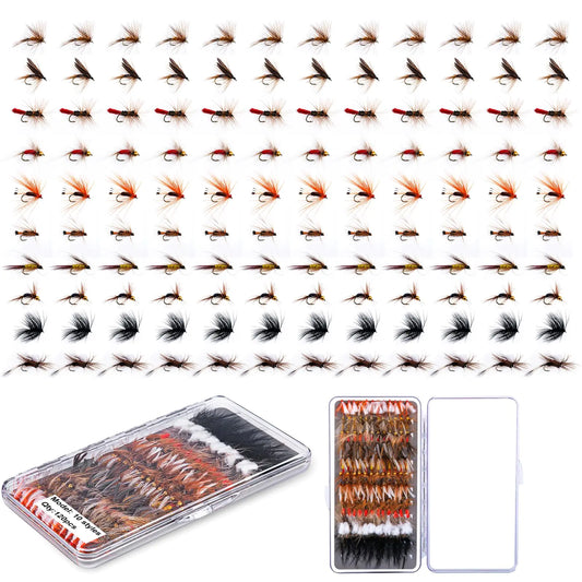 🎣 UNYLE Fly Fishing Flies Kit - Complete Assortment with Fly Box for Trout & Salmon
