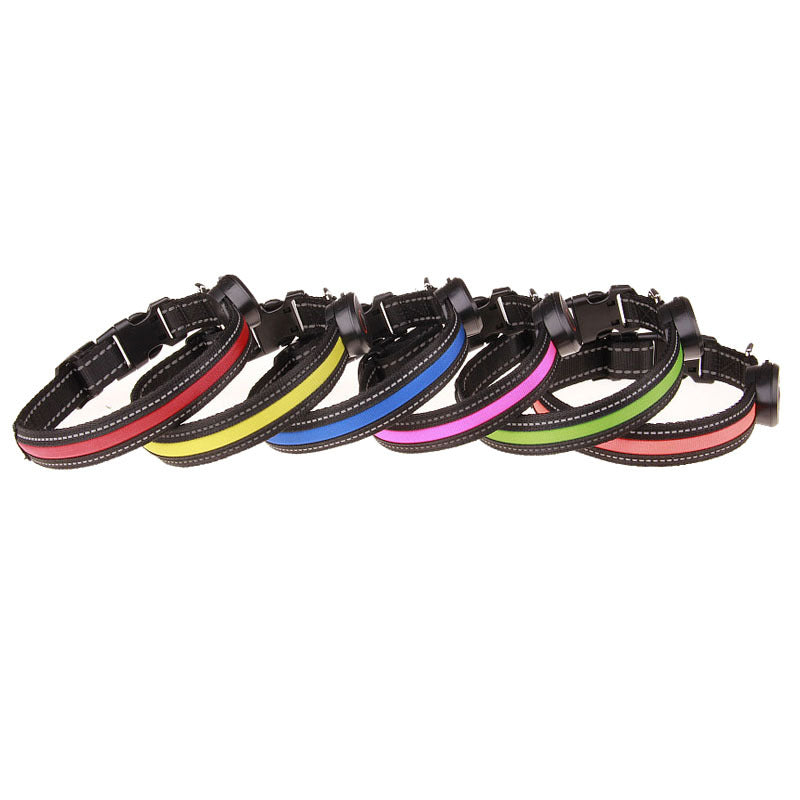 🐕: USB Rechargeable LED Dog Collar – Peach Shape Glow Safety Collar for Night Walks