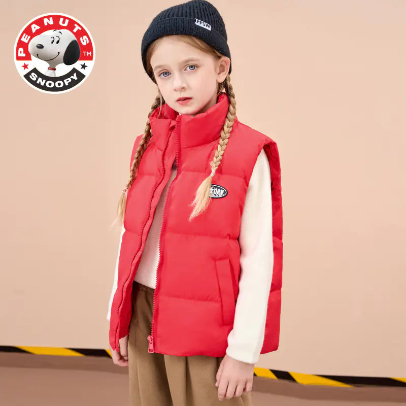 🐶: Snoopy Kids Vest - Lightweight Down Winter Jacket