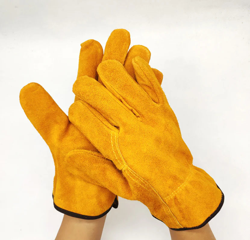 🧤 High-Temperature Leather Welding Gloves for Professionals