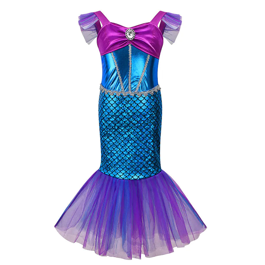🧜‍♀️: Halloween Mermaid Dress for Girls - Ariel Style