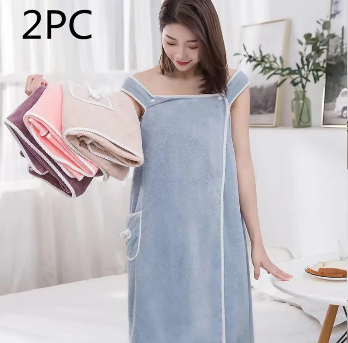 🛁: Coral Fleece Cotton Bath Skirt – Soft, Water-Absorbing, and Thickened