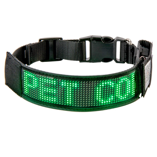 🐕: Повідець-нашийник Leadleds Bluetooth LED для собак – програмований дисплей з іменем, що прокручується, перезаряджуваний світний нашийник для безпеки