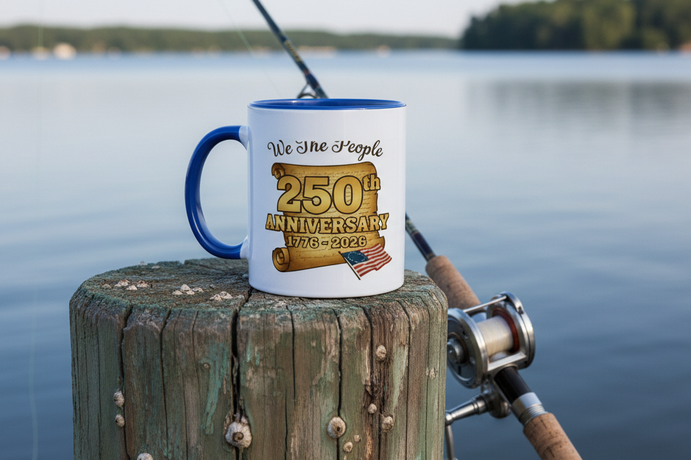 🇺🇸: We The People 250th Anniversary Declaration Scroll Ceramic Mug | 1776-2026