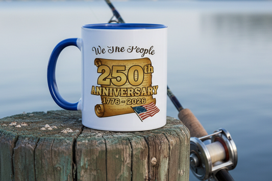 🇺🇸: We The People 250th Anniversary Declaration Scroll Ceramic Mug | 1776-2026