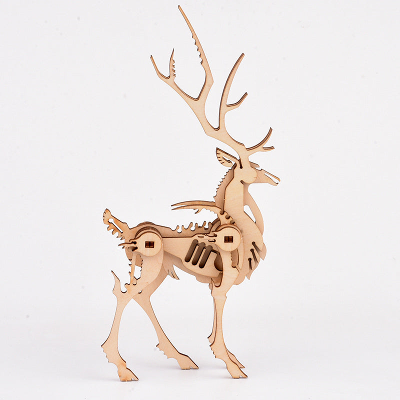 🦊: Wooden DIY 3D Animal Puzzle Models | 5 Wildlife Designs