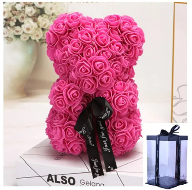 Rose Bear Teddy - Valentine's Day PE Foam Rose Bear