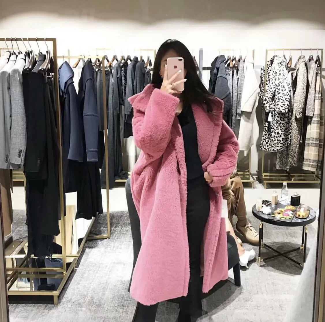 🧥: Women's Lambswool Long Coat - Autumn & Winter Shearling Outerwear