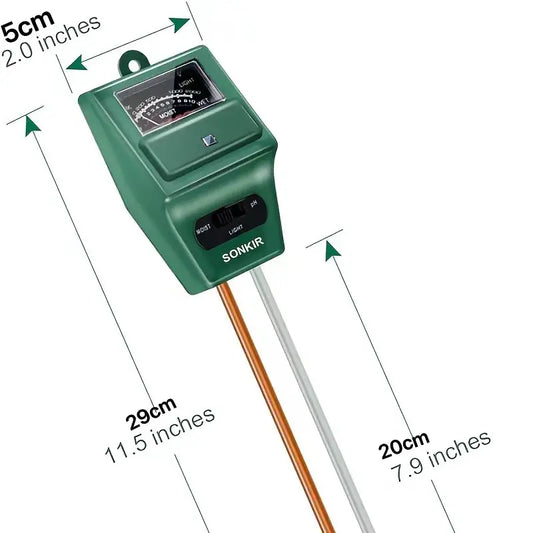 🌱: 3-in-1 Soil pH Meter and Moisture Tester for Garden Care