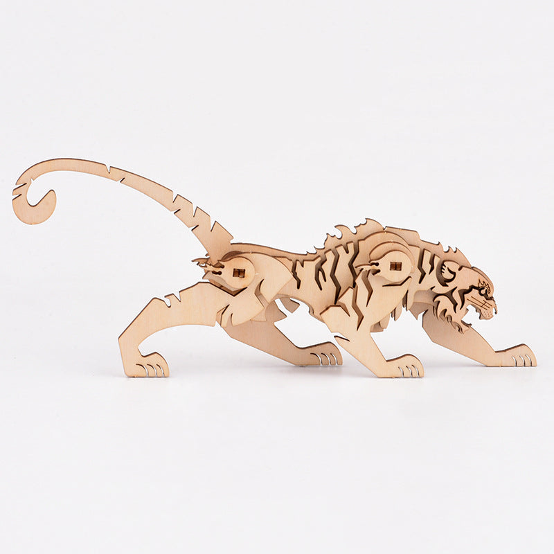 🦊: Wooden DIY 3D Animal Puzzle Models | 5 Wildlife Designs