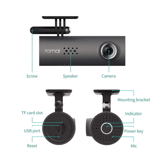 🤖 Smart Car Dash Cam - AI Voice Control WiFi HD Camera with Sony Sensor
