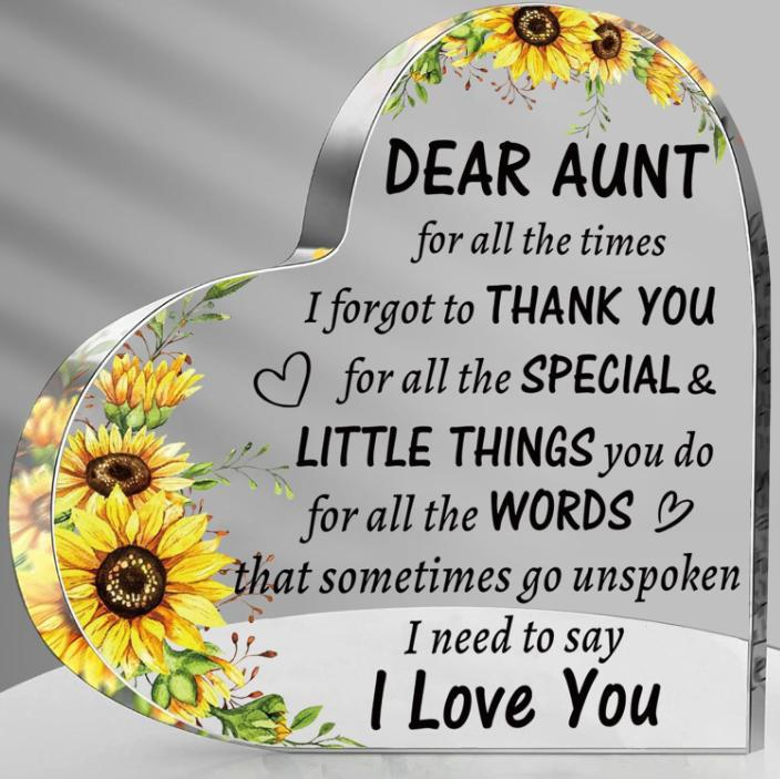 💝: Heart Acrylic Table Decor - Mother's & Father's Day Gift