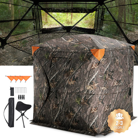 🦌 VEVOR Hunting Blind - 270° See Through Ground Blind 2-3 Person Pop Up