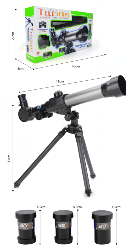 🔭: Kids' Telescope Toy — Educational Science Instrument for Children 3+ | Durable Plastic | 41x33cm