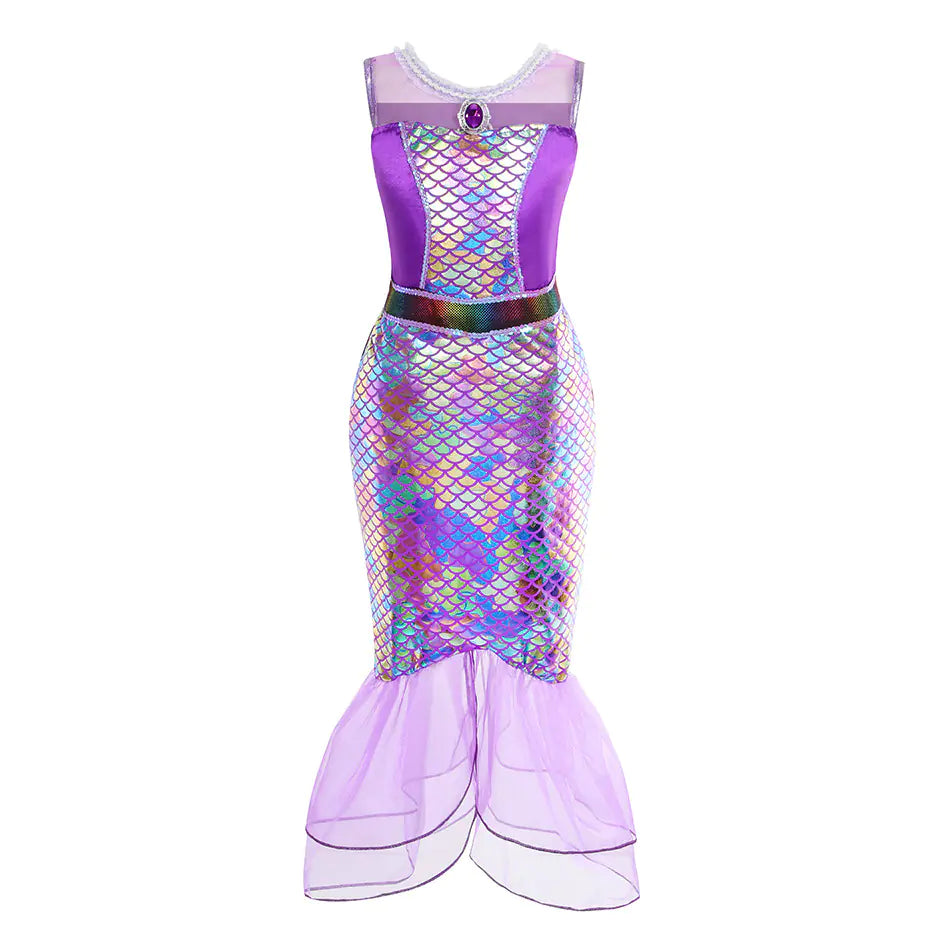 🧜‍♀️: Halloween Mermaid Dress for Girls - Ariel Style
